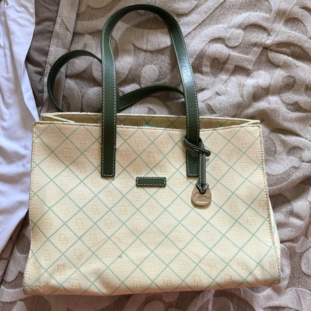 Dooney & Bourke Yellow & Green Handbag 11x8x3